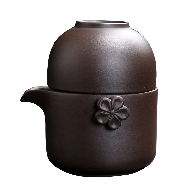 Purple Sand Tea Set Chinese Kung Fu Travel Tea Sets Purple Portable Teapot Set Outdoor Gaiwan Tea Cups of Tea Ceremony Teacup