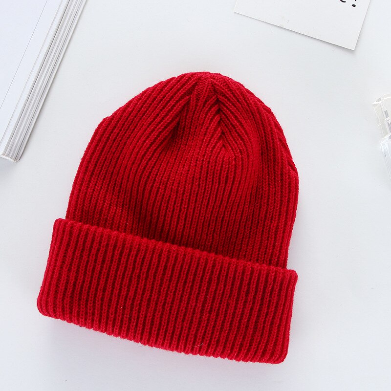 Men Women Knit Baggy Beanie Oversize Winter Hat Ski Winter Knitted Cap Woman Solid Color Hip Hop Boys Girls