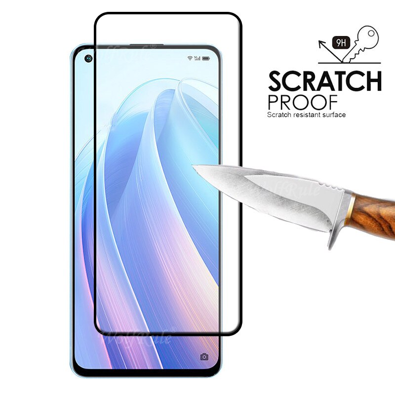 4-in-1 For OPPO Reno 7 Glass For OPPO Reno 7 Tempered Glass Protective 9H Full Cover Screen Protector For OPPO Reno 7 Lens Glass