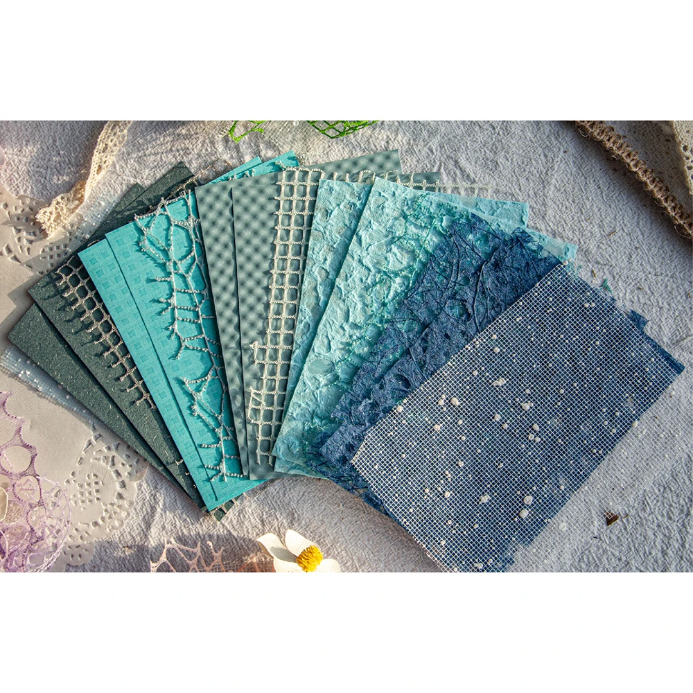 Mr. Paper 6 Style 16pcs/pack Light Retro Hollow Handbook Decorated Base Paper Blend Materials DIY Notebooks Dairy: RED