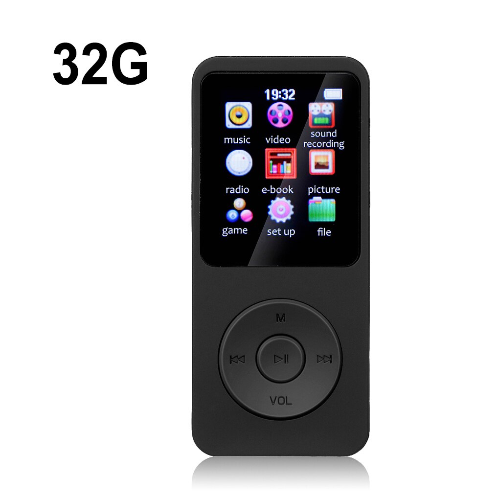 Music Players Bluetooth-compatible Player E-book Voice Recorder MP3 MP4 Replacement for Windows XP/VISTA/8 White 64G: Black-32G