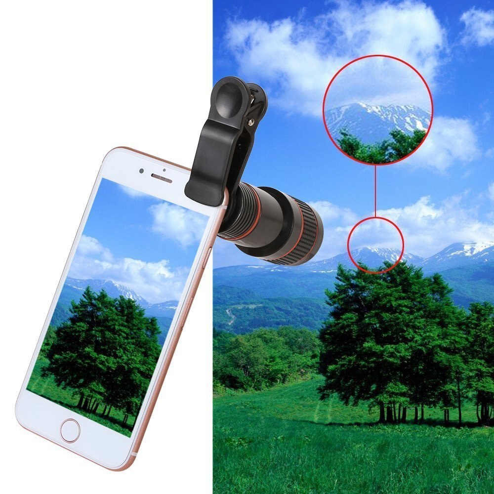 Mini Statief met Telescoop Tele Camera Lens 8X Zoom Handmatige Scherpstelling Clip-on Camera Lens voor iPhone Samsung XIAOMI HUAWEI telefoon