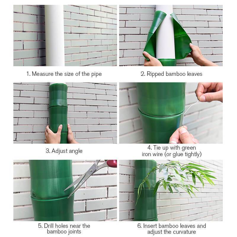 5pc Pipeline Bamboo Forest Bamboo pipe decoration