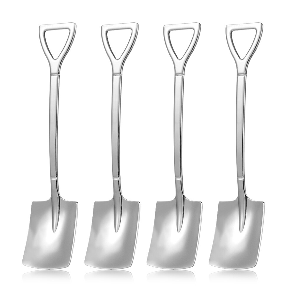 Multi-color Spoon Fork Shovel Shape Ice Cream Spoon&Fork Kitchen Gadget Long Handle Coffee Ice Cream Tool Kitchen Accessories