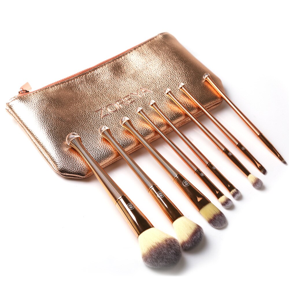 Zoreya patent zeemeermin make-up kwast 8 nylon haar make-up tools make-up kwast