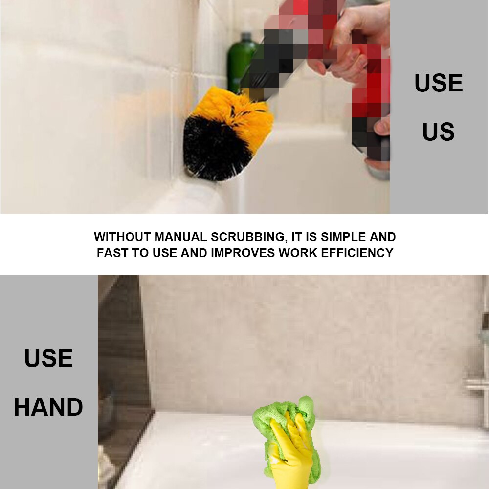 Juego de limpiador eléctrico para limpieza de baño, cepillo de taladro eléctrico para bañera, Herramientas de limpieza de azulejos, 3/4/12 piezas