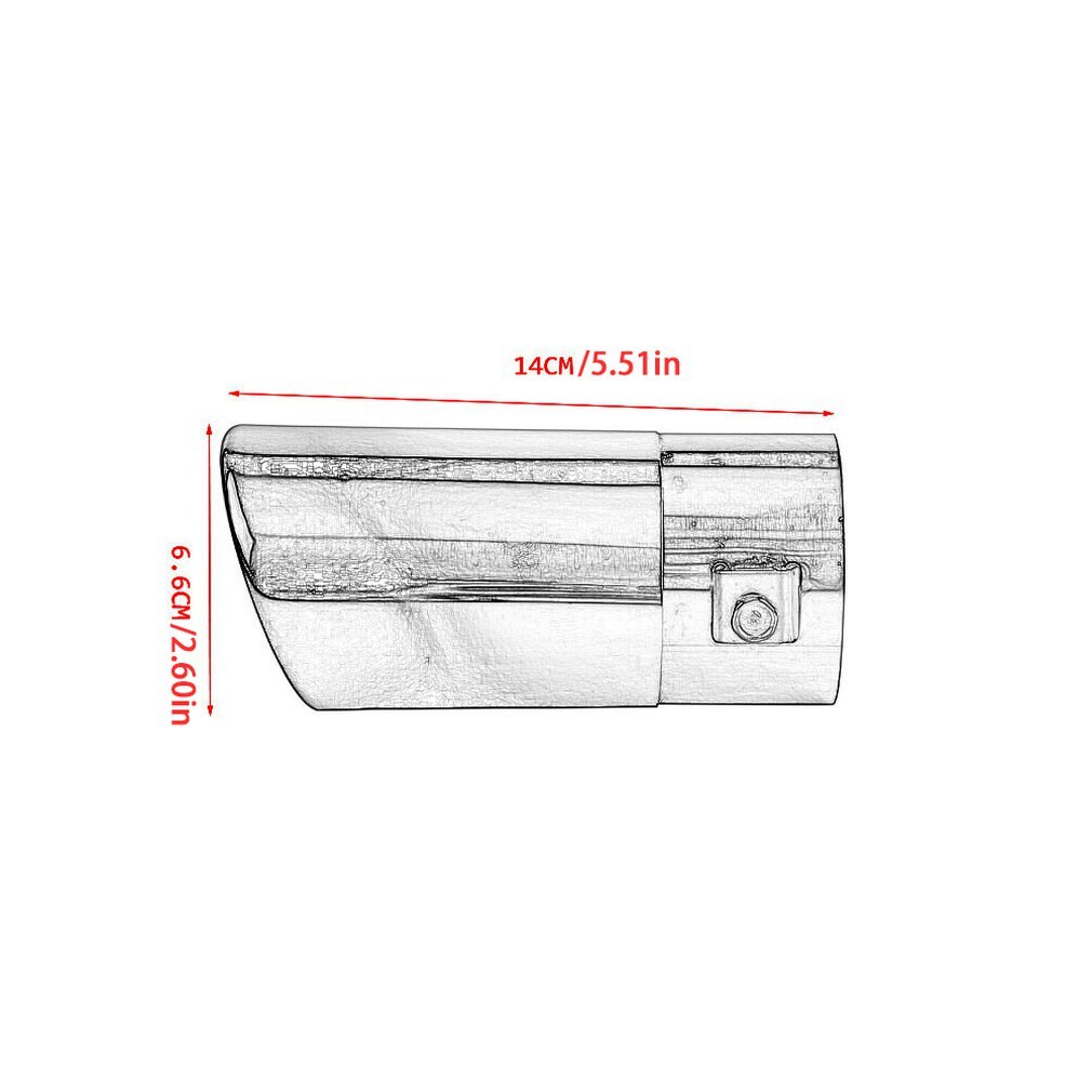 Universal Stainless Steel Car Exhaust Tail Muffler Throat Modified Exhaust Pipe Stainless Steel Silencer