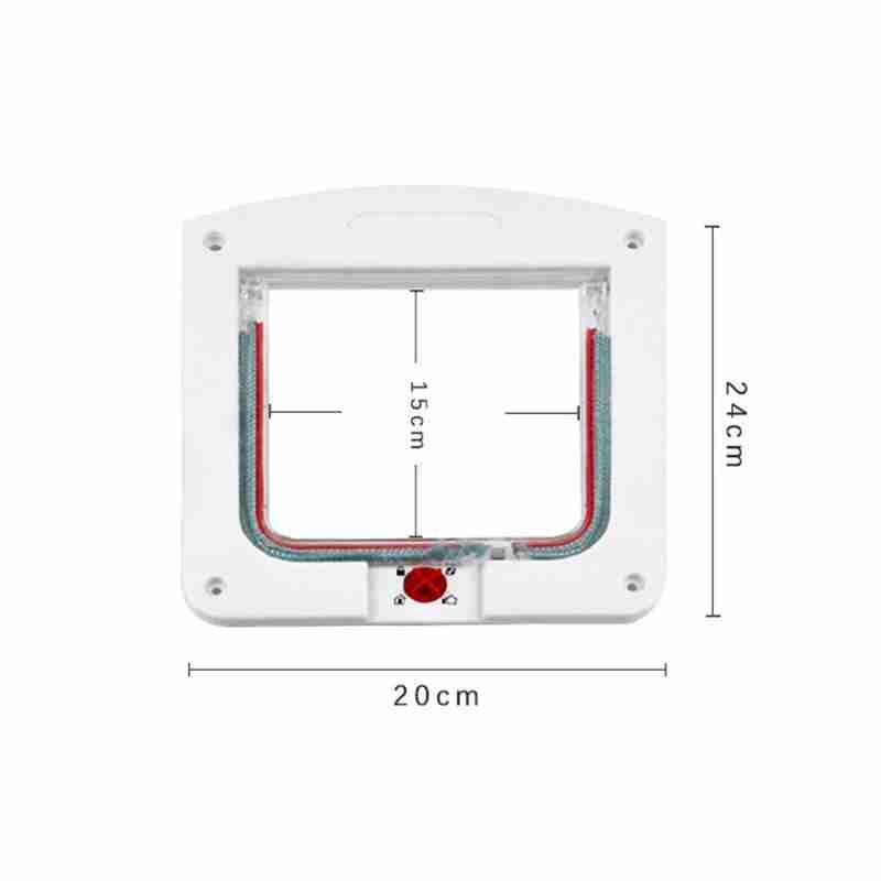Puerta de seguridad con cerradura para mascotas, puerta de Control inteligente para entrada o salida, para perros y gatos, 14 Kg o menos