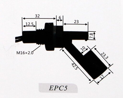 Veilig Tank Vloeistof Vlotter Water Niveau Sensor Side mount Vlotterschakelaar 220 V M16 * 2.0mm ZPC5 1A1