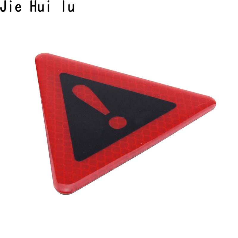 Car Body Decoratieve Driehoek Waarschuwing Label Bumper Decals Reflecterende Waarschuwing Sticker Auto Decor Motorfiets