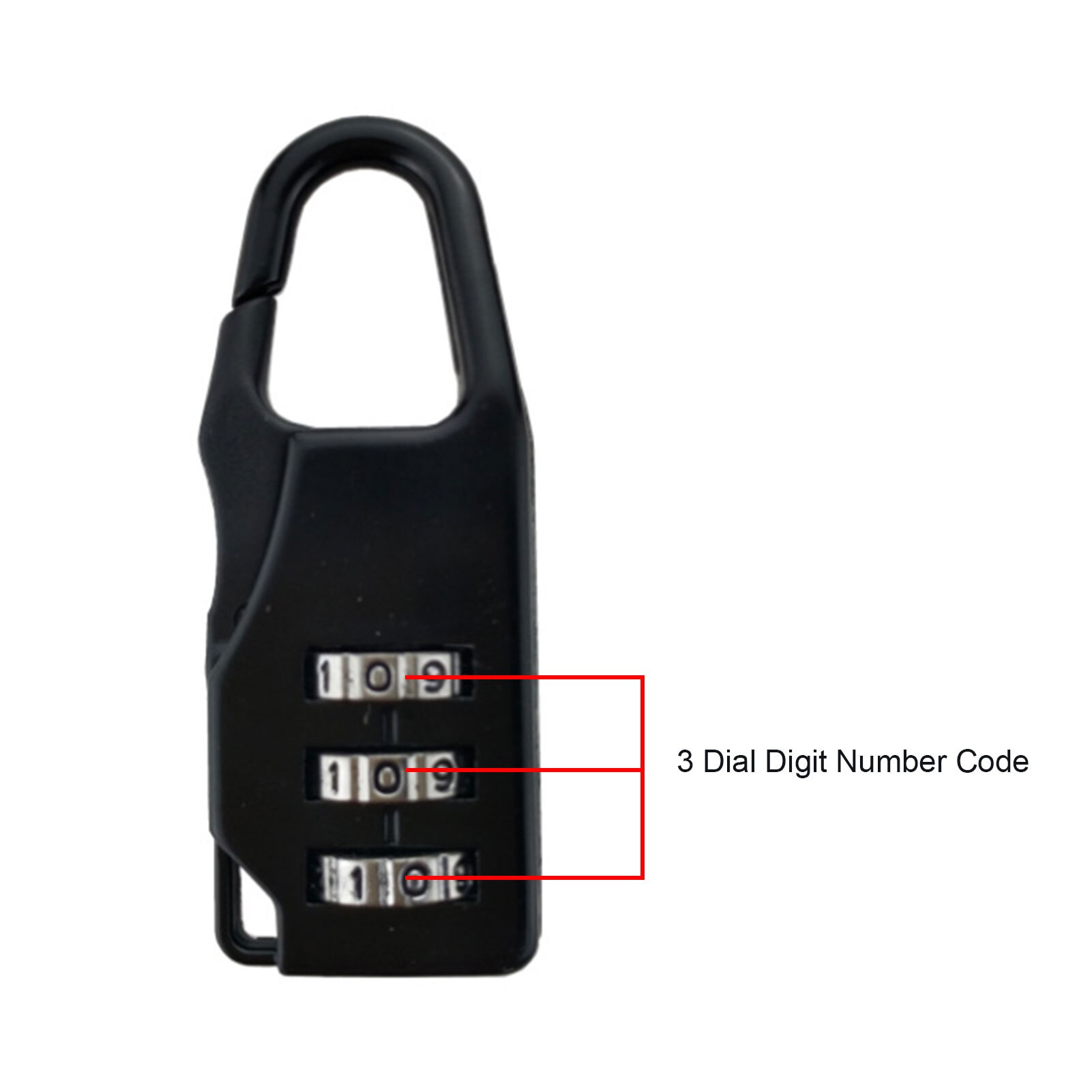 3 Dial Digit Nummer Code Wachtwoord Combinatie Hangslot Reizen Veiligheid Safe Lock