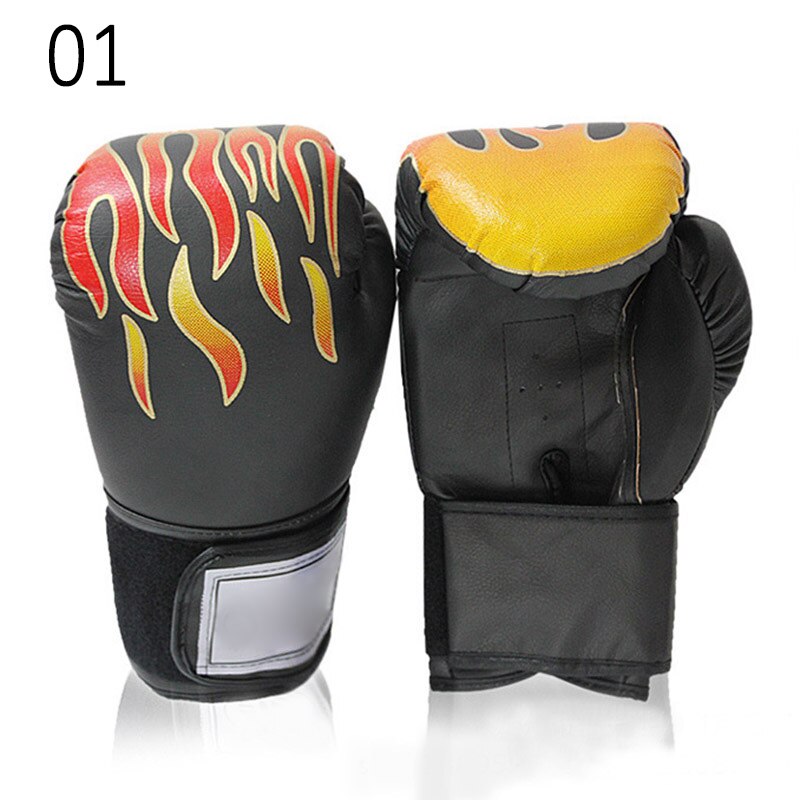 Guantes de boxeo para niños y adultos, guantes de entrenamiento de Kickboxing de cuero PU SEC88: Blanco