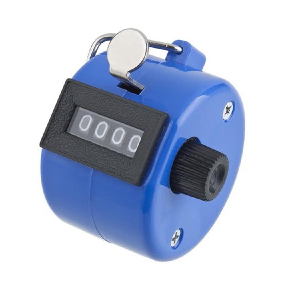 Tragbare 4 Ziffer Zähler Manuelle Mechanische klick Hand übereinstimmen Zähler Clicker Werkzeug 0000 zu 9999 Contador Werkzeuge: dunkel Blau