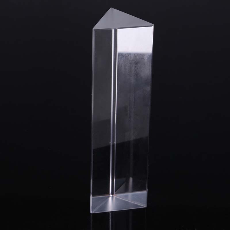 3pc 25x25x80mm Triangular Prism BK7 Optical Prisms Glass Physics Teaching Refracted Light Spectrum Rainbow