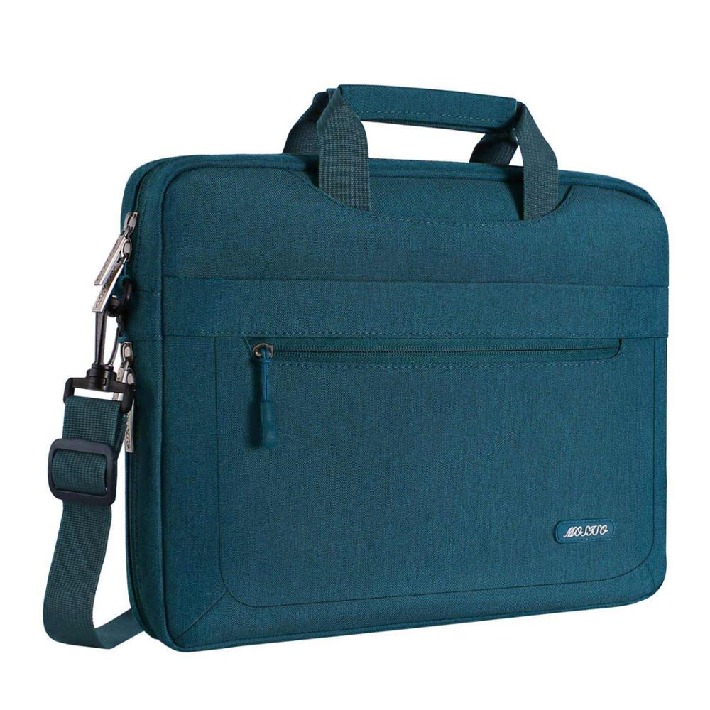 MOSISO Laptop Shoulder Bag - Waterproof Messenger Case for 13-17 inch Laptops - Business & Travel Handbag: Deep Teal / 13-inch
