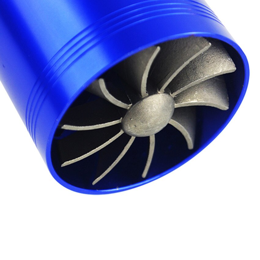 F1-Z Double Turbine Turbo Charger Gas Fuel Saver Fan Car Supercharger