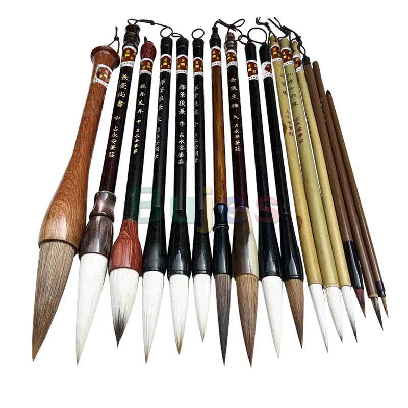 Chinese Traditionele Kalligrafie Borstel Set,16 Pcs, landschap Schilderij Borstel Wezel Haar Pen Schrijven Borstel Set Voor Studenten, Kunstenaars