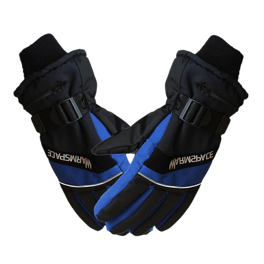 1 par vinter usb håndvarmer elektriske termiske handsker vandtætte opvarmede handsker batteridrevet til motorcykel skihandsker: Eu-stik lsize blå