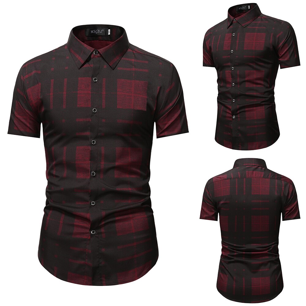 Camisas De Manga Corta Cuadros