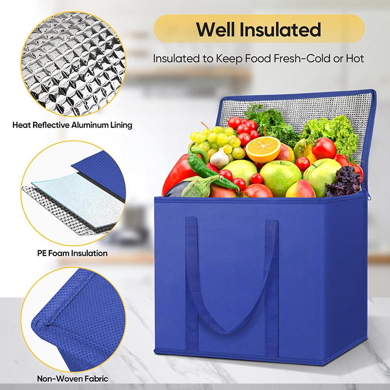 1PC Przenośna lodówka na lunch Torba na piwo Składana izolacja Piknik Ice Pack Torba termiczna na żywność Torba termiczna na napoje Izolowana torba