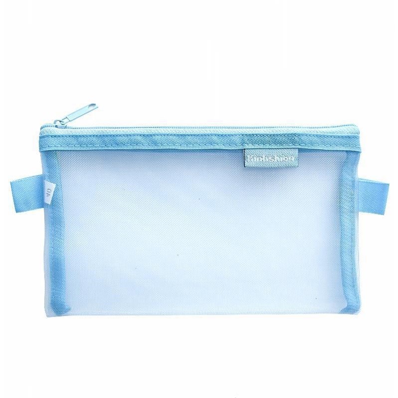 Transparent pennfodral mesh pennväska för barn flickor kontor skolmaterial kawaii brevpapper nylon pennfodral: 331