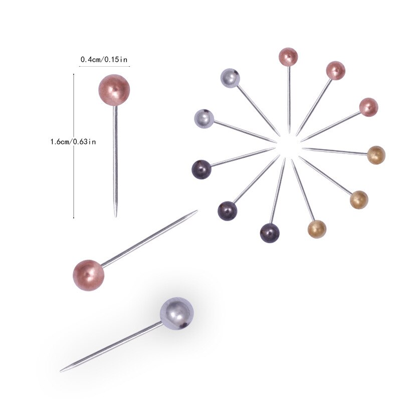 400PCS 4MM Round Plastic Head Steel Point Push Pins Map Thumb Tacks Pin Office School Supplies Safety Dressmaking Pins