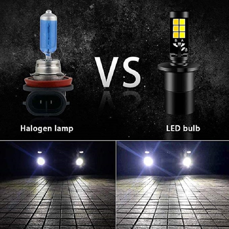 2 st  h3 lampa led dimljus hög ljus chip körlampa 6000k 3000k vita bärnsten gula isblå bil dimljus lampor dubbel färg
