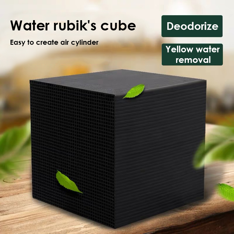 Eco-Aquarium Kubusfilter Sterke filtratie en absorptie geactiveerd ​ Houtskoolkubusreiniger voor buiten kamperen, picknickvissen