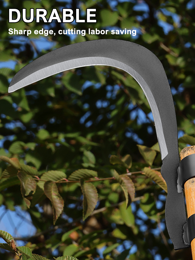 Multifunctionele Draagbare Gras Sikkel Snijkop Tarwe Grasmaaier Tuinieren Gras Wieden Mes Boerderij Zeis Sikkel Tuingereedschap