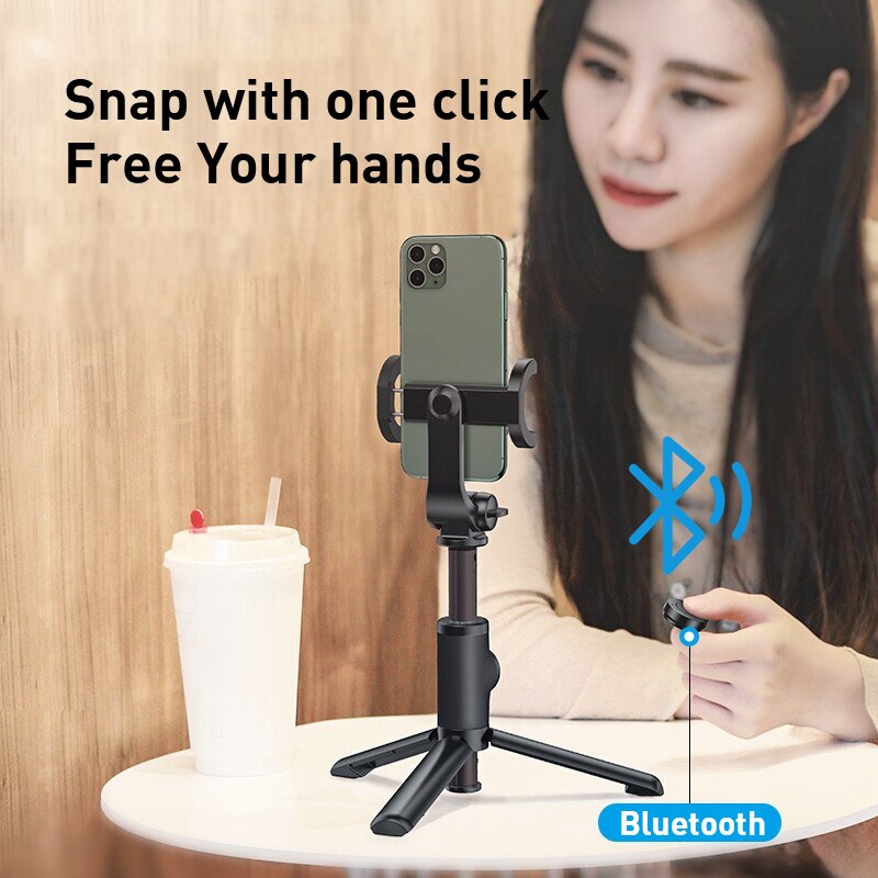 Baseus Wireless Bluetooth Selfie Stick for IOS Android Phone Foldable Handheld Monopod Shutter Remote Extendable Mini Tripod