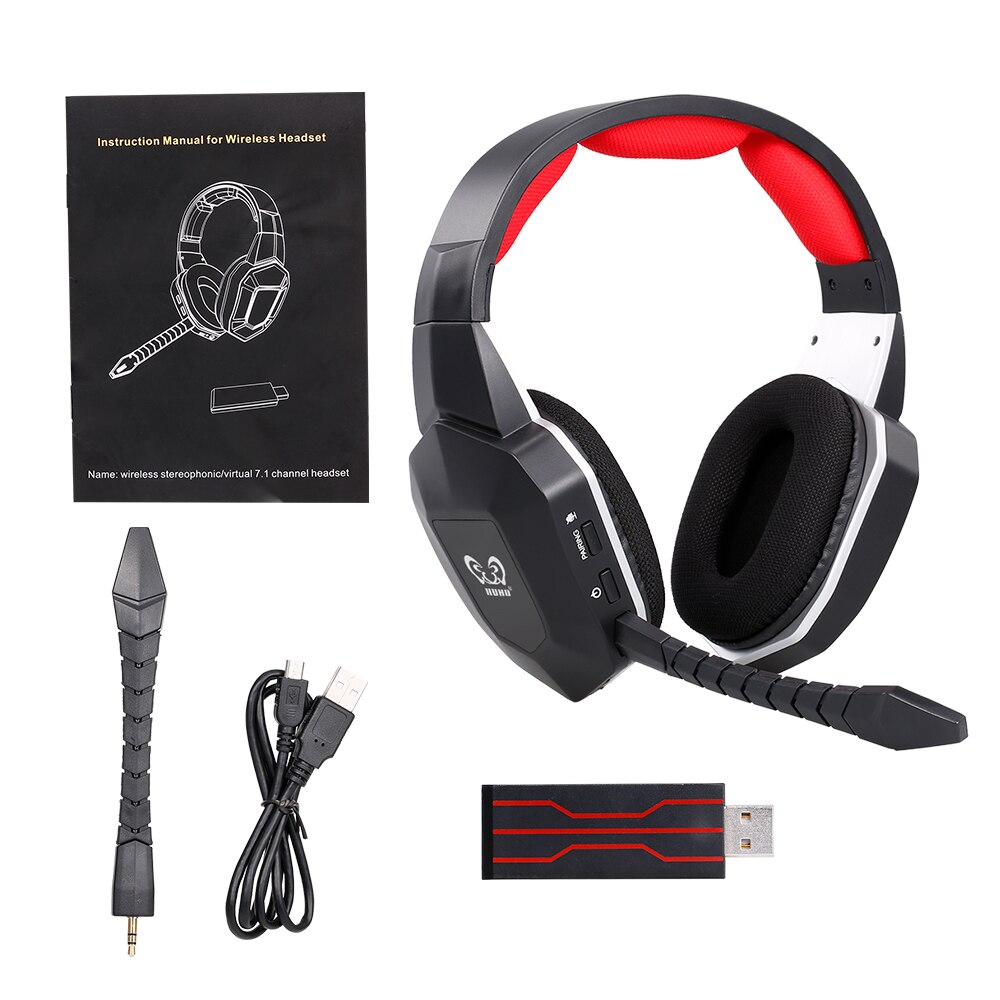 HW-N9U 2,4G kabellos Spielen Headset Virtuelle 7,1 umgeben Klang Headset mit Abnehmbare Mikrofon Ersatz für PS4/PC/Mac: Ursprünglich Titel