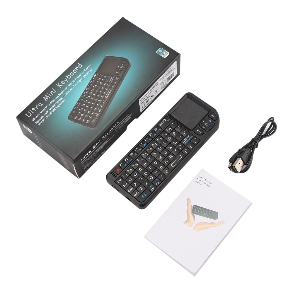 Original Mini 2,4G teclado inalámbrico Touchpad Backlight para Smart TV para Samsung LG Panasonic Android tv caja PC portátil HTPC