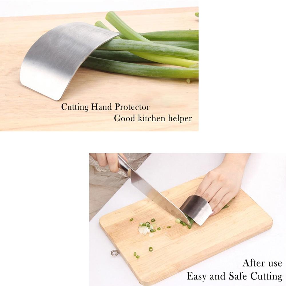 De acero inoxidable Protector de mano y dedos guarda para cuchillo dedo cortado Chop seguro rebanada de protección de dedo herramientas de cocina . Exclusivo.