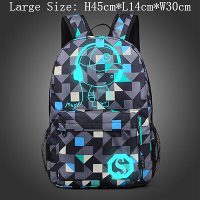 Mochilas escolares para niños mochila con estampado de estrella espacial para adolescentes, Cargador USB Ptgirl, bolsas de libros antirrobo: Large-4