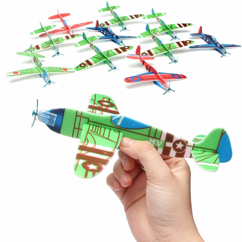 10pcs/set Outdoor Playing Lawn Home Kids Durable Flying Garden Cute Kindergarten Foam Planes: Default Title