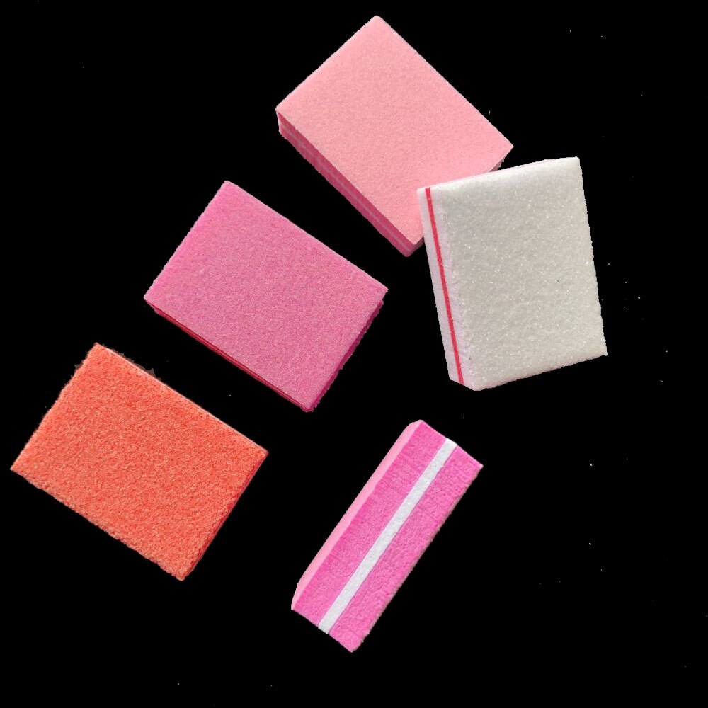 20 pcs random colour mini nail buffer block sponge block disposable nail file 100/180 mini nail buffer file manicure tool
