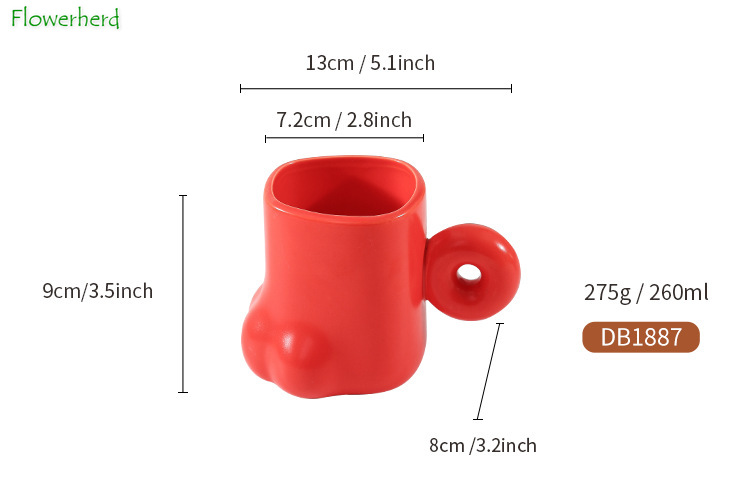 Kat Poot Keramische Mok Hoge-Waarde Koffie Beker Met Handvat Coffeeware Leuke Kat Klauw Keramische Koffie Mok thuis Water Cup