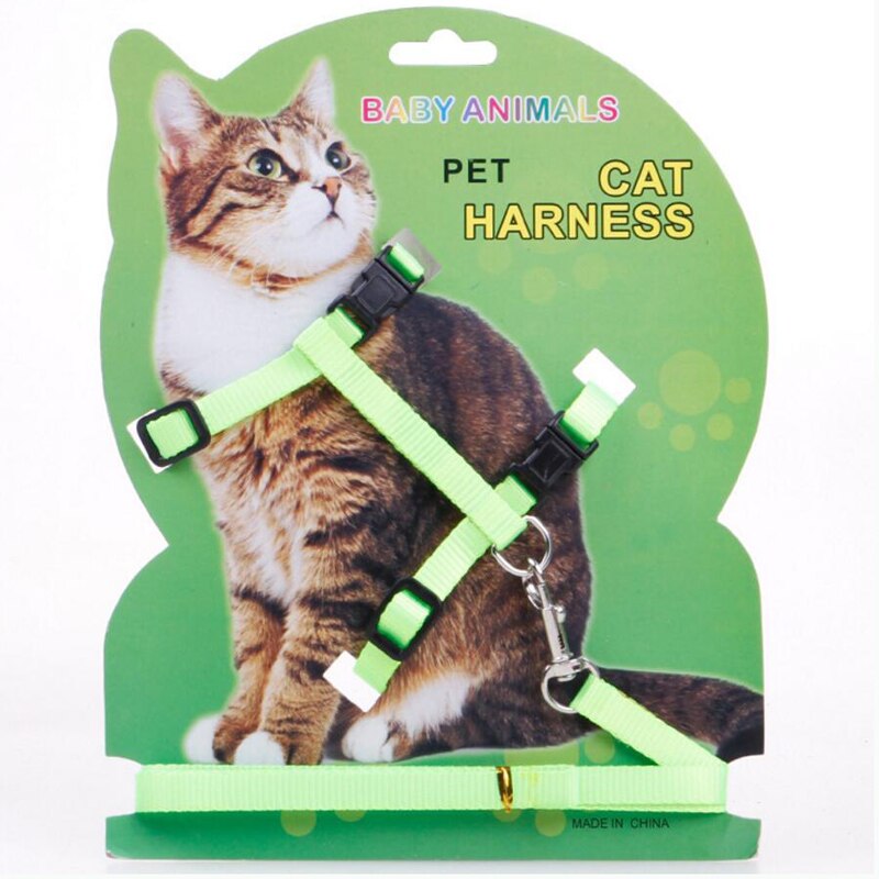 Nylon Kleurrijke Kat Harness en leash Set voor kat Kleine Huisdier Accessoires Maat S