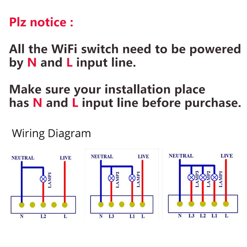 All compatible Smart WiFi wall switch for home light remote control Alexa compatible switch for intelligent home