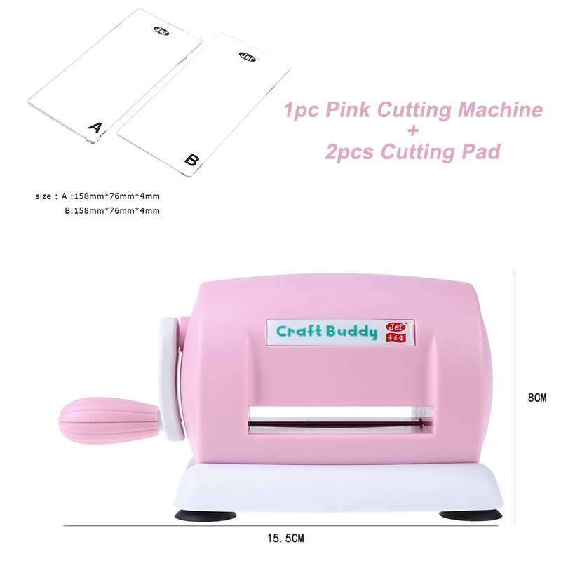 5 Colors Die Cutting Embossing Machine Practical Handcraft Home DIY Scrapbooking Craft Album Die-Cut Tool: Pink