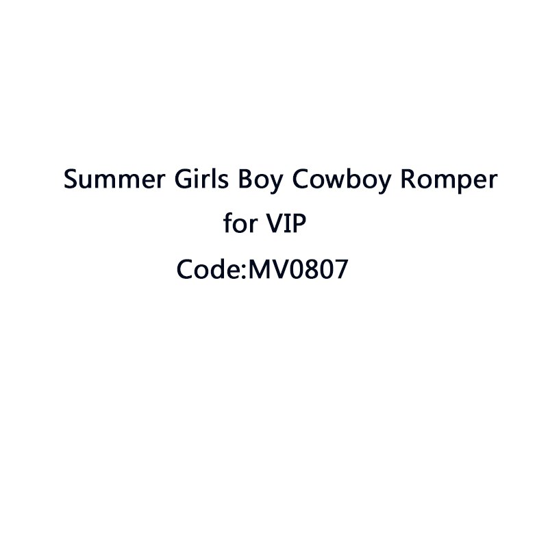 MV0807 Neugeborenen Baby Kleidung Sommer Mädchen Junge Cowboy freundlicher Strampler