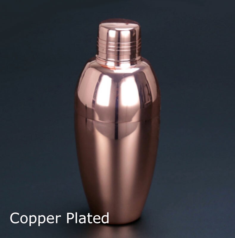500ml 3 stykker vintage cocktail shaker bar shaker skomager shaker bar værktøjer: Kobberbelagt