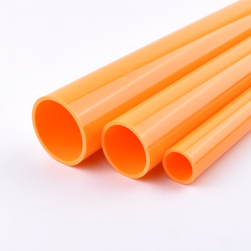 Out dia 20-50mm Orange PVC Pipe Length 50cm Agriculture Garden Irrigation Aquarium Fish Tank Water Tube Plumbing Pipe Fitting