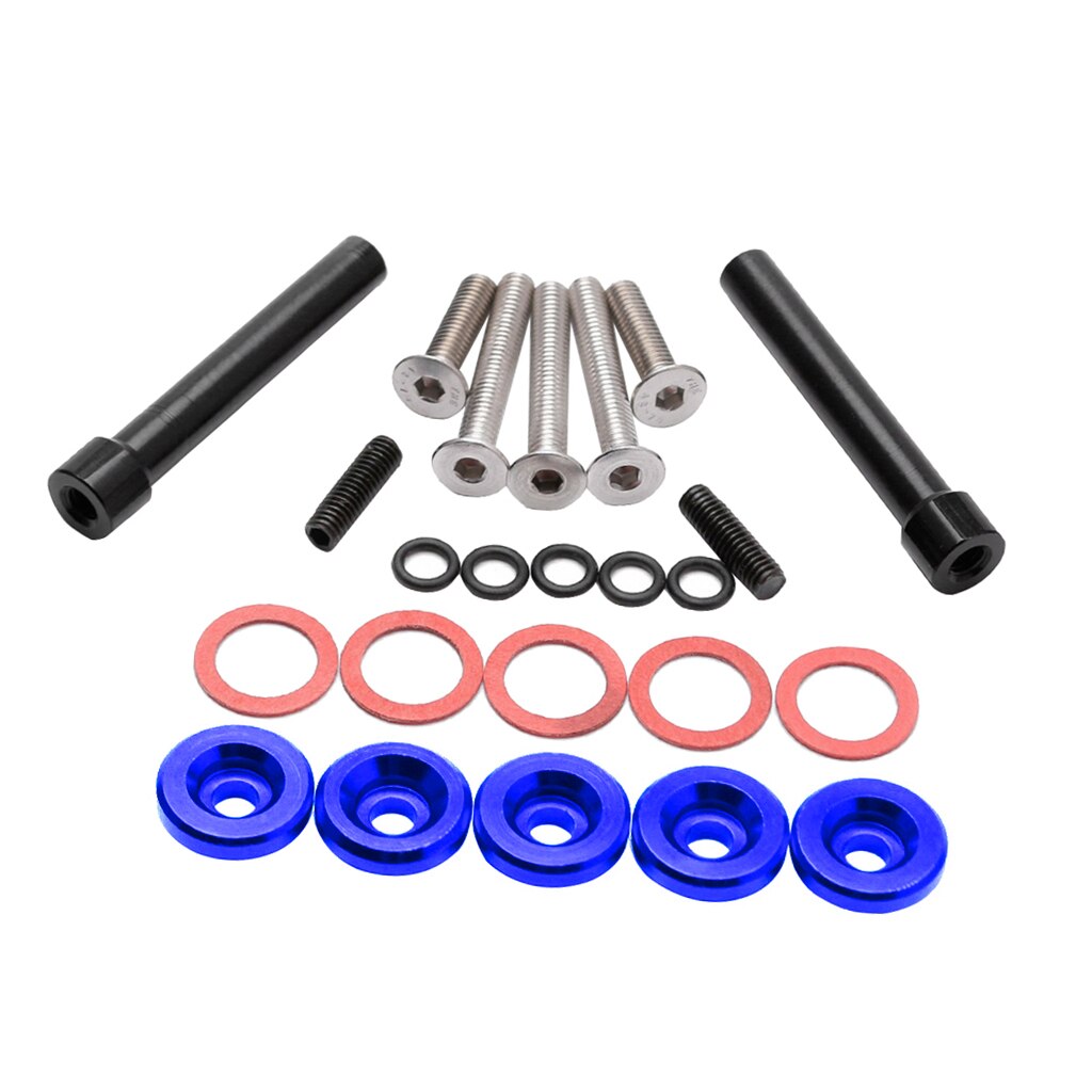 ALUMINUM Engine VALVE COVER WASHER SEAL BOLT NUT KIT YC101328: Blue 