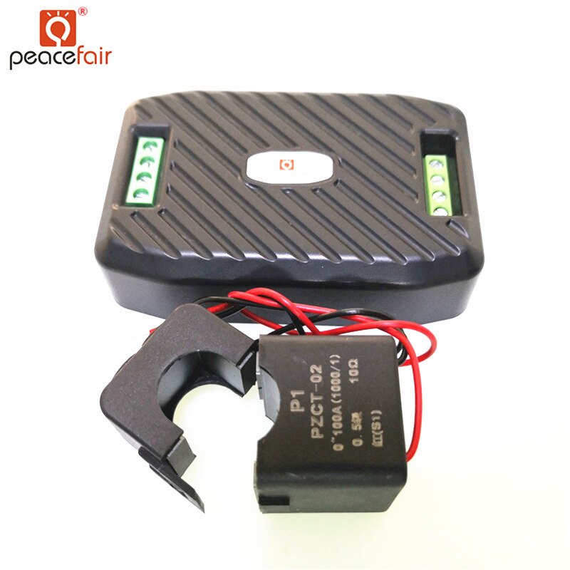 Peacefair Newest AC Volt Amp Power Factory Meter 220V 100A RS485 Modbus Kwh Power Monitor for Homekit PZEM-016 With Split CT