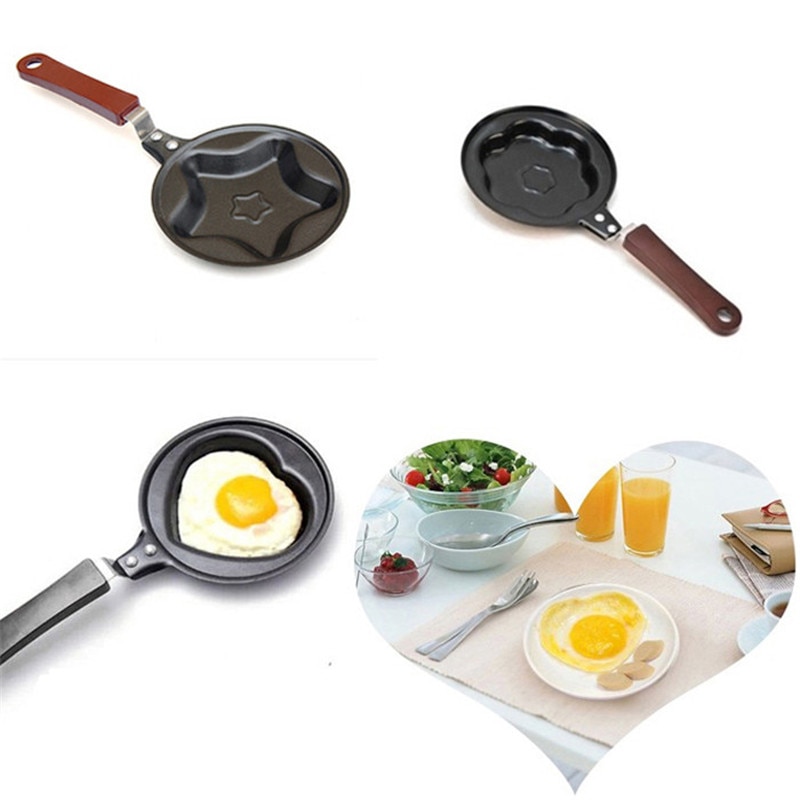 1pc hälsosamma nonstick stekpanna i rostfritt stål eko stekpanna stekpanna hjärta  d40 jl 22