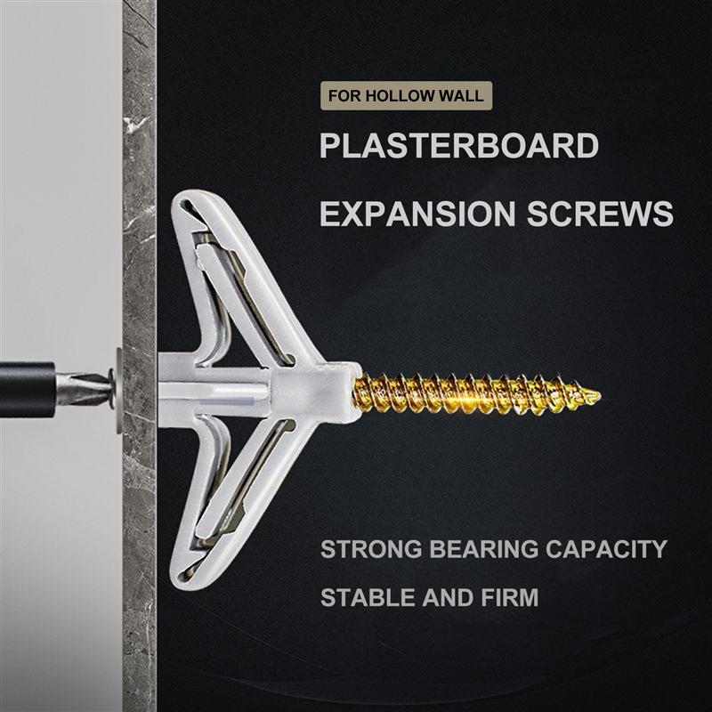 250 Pcs Anchor Premium Plastic Expansion Anchor Drywall Fixings Hardwares Accessories for Industry