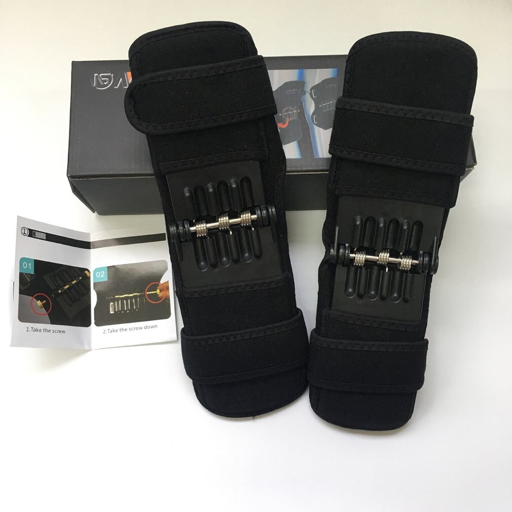 Gemeinsame Unterstützung Gerät befestigen Knie Pads Booster Aufzug Hocken Sport Energie Frühling Kraft Lauf Knie Booster