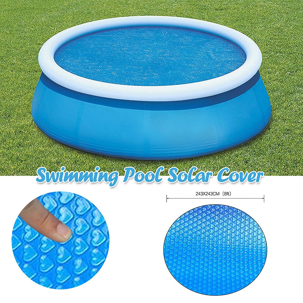 Summer Garden Solar Swimming Pool Cover Rainproof Dust Cover Blue Round Tarp For Family Pools Swimming Pool Accessories