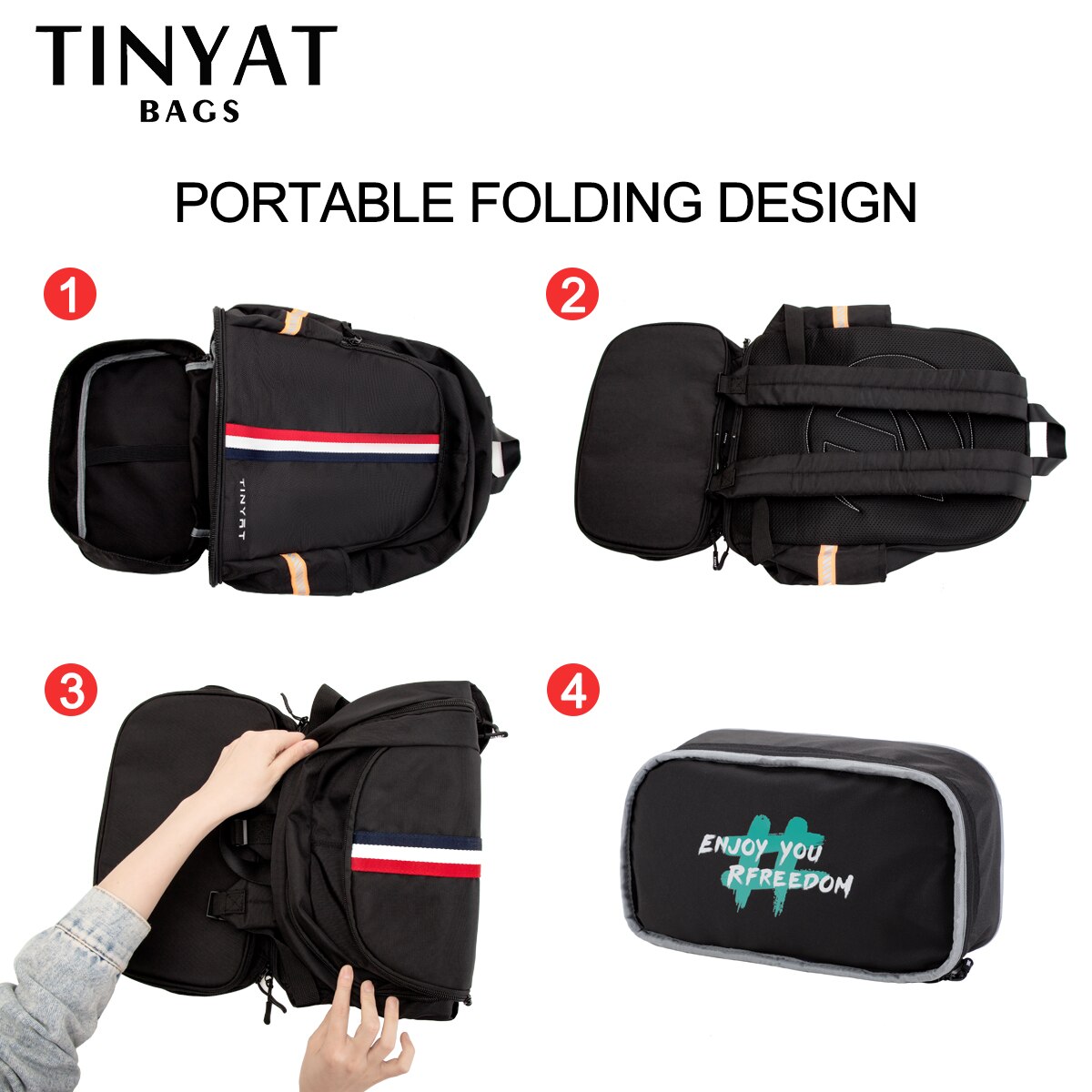 TINYTA Men&#39;s backpack Sports backpack Shoes Bag Women‘s’ Yoga bag Fitness Backpack Foldable School Backpack Travel Mochila